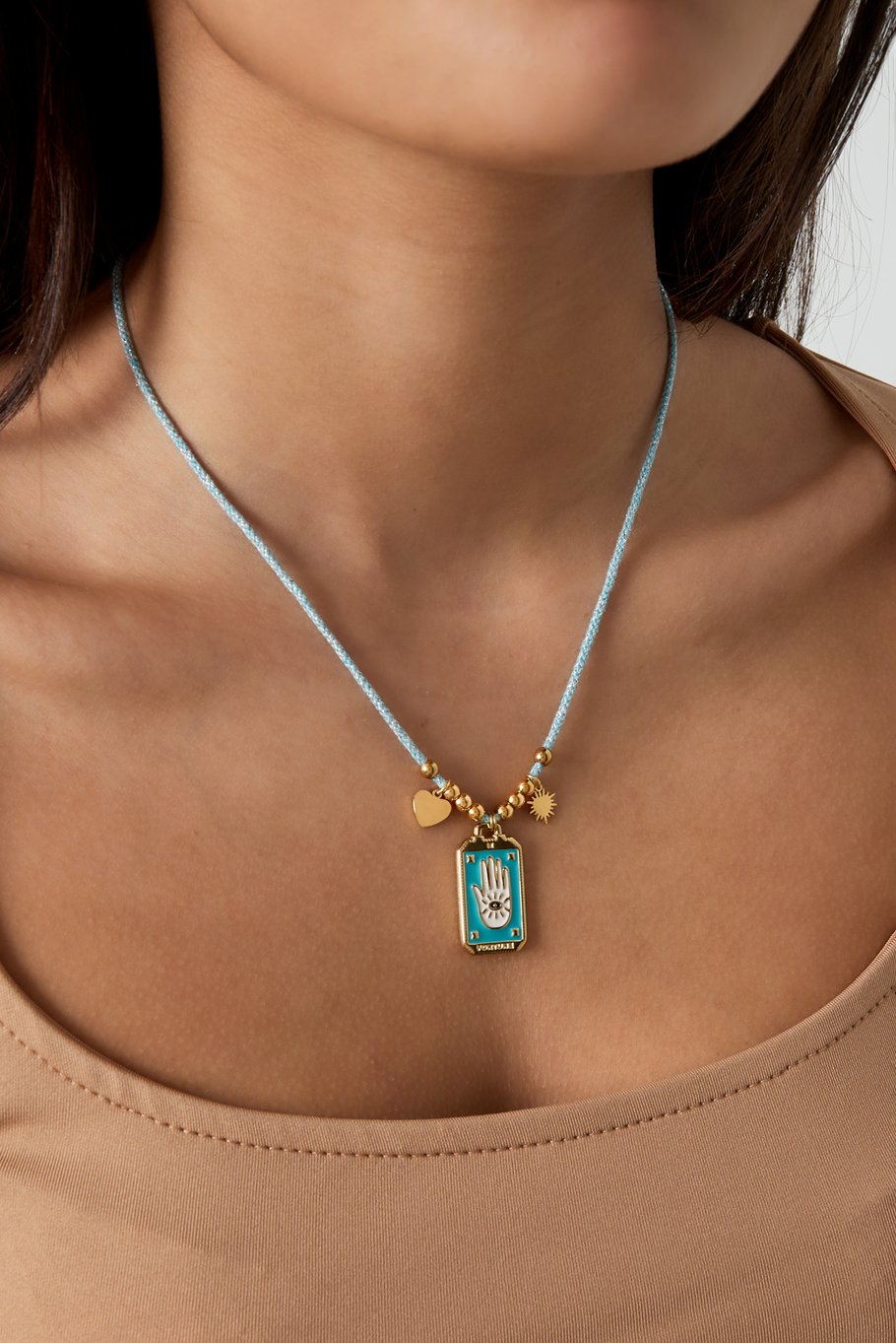 eclipse charm necklace - blue  Picture2